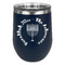 Hanukkah Stemless Stainless Steel Wine Tumbler - Navy - Double Sided (Personalized)