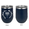 Hanukkah Stainless Wine Tumblers - Navy - Single Sided - Approval