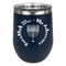 Hanukkah Stemless Stainless Steel Wine Tumbler - Navy - Single Sided (Personalized)