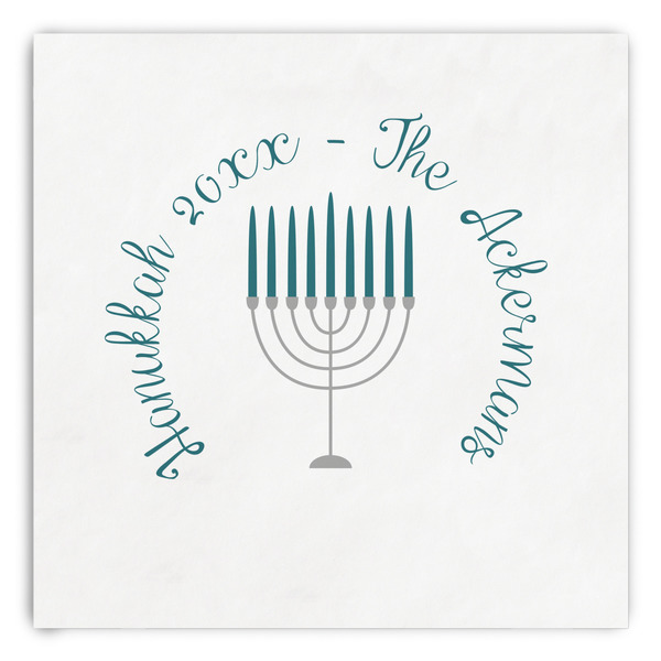 Custom Hanukkah Paper Dinner Napkins (Personalized)