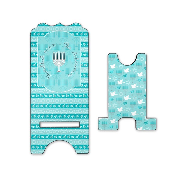 Hanukkah Stylized Phone Stand - Front & Back - Small
