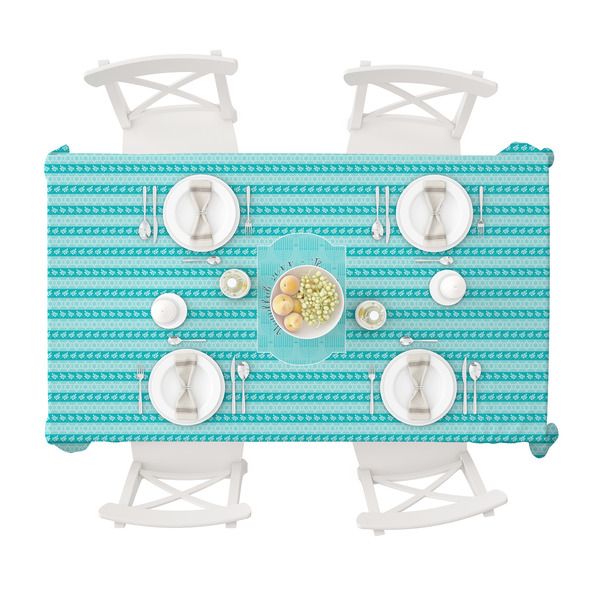 Hanukkah Tablecloths (58"x102") - TOP VIEW (with plates)