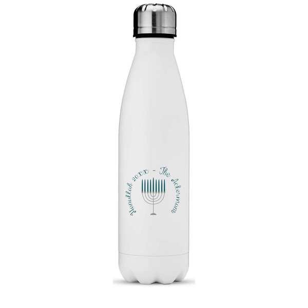 Custom Hanukkah Water Bottle - 17 oz. - Stainless Steel - Full Color Printing (Personalized)