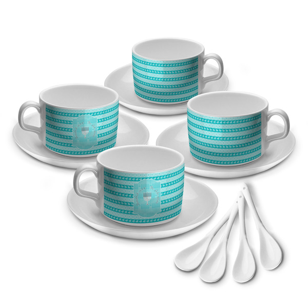 Custom Hanukkah Tea Cup - Set of 4 (Personalized)