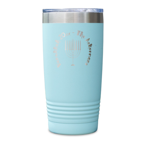 Hanukkah Teal Polar Camel Tumbler - 20oz - Single Sided - Approval