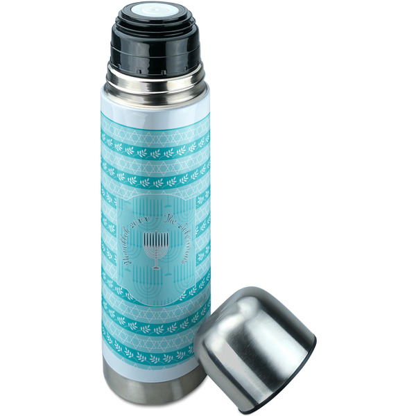 Hanukkah Thermos - Lid Off