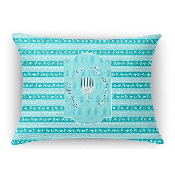 Custom Hanukkah Rectangular Throw Pillow Case (Personalized)