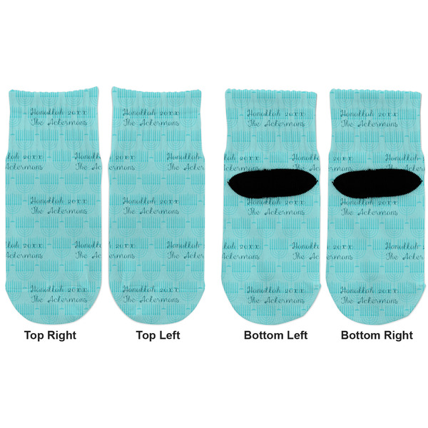 Hanukkah Toddler Ankle Socks - Double Pair - Front and Back - Apvl