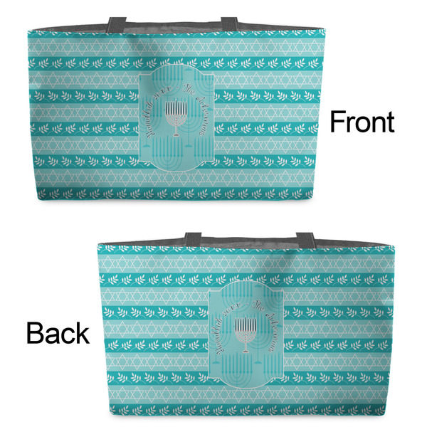 Hanukkah Tote w/Black Handles - Front & Back Views