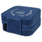 Hanukkah Travel Jewelry Boxes - Leather - Navy Blue - View from Rear