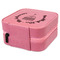 Hanukkah Travel Jewelry Boxes - Leather - Pink - View from Rear