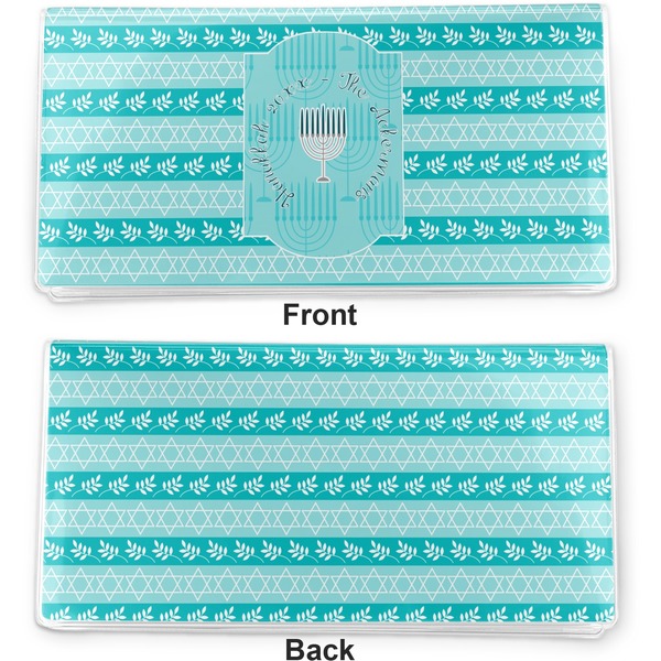 Hanukkah Vinyl Check Book Cover - Front and Back