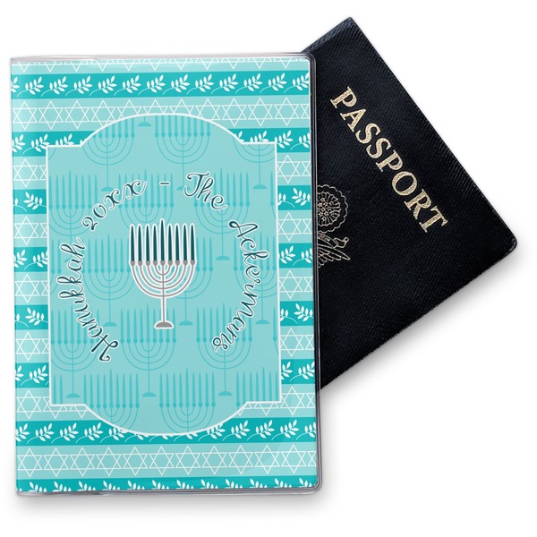 Custom Hanukkah Vinyl Passport Holder (Personalized)