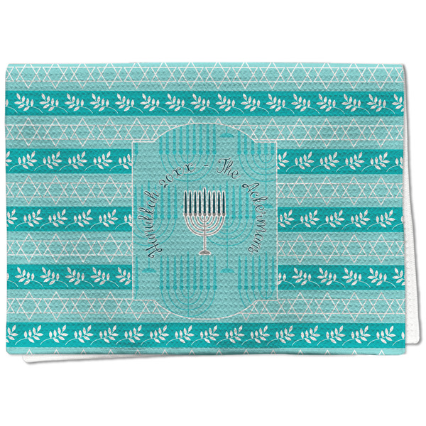 Custom Hanukkah Kitchen Towel - Waffle Weave - Full Color Print (Personalized)
