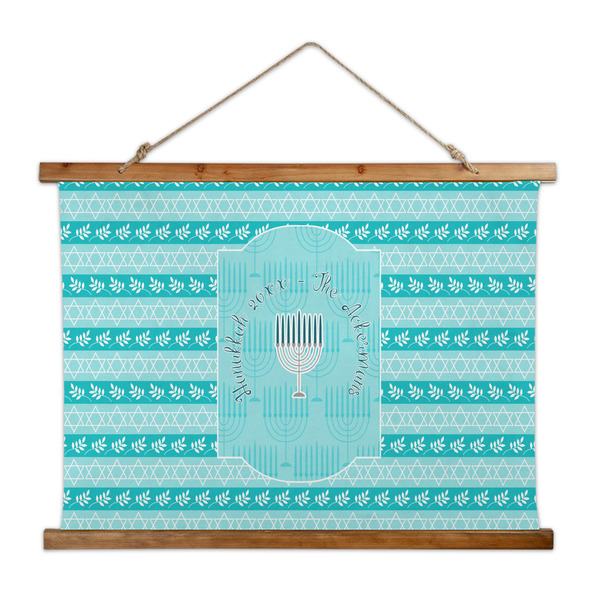 Custom Hanukkah Wall Hanging Tapestry - Wide (Personalized)