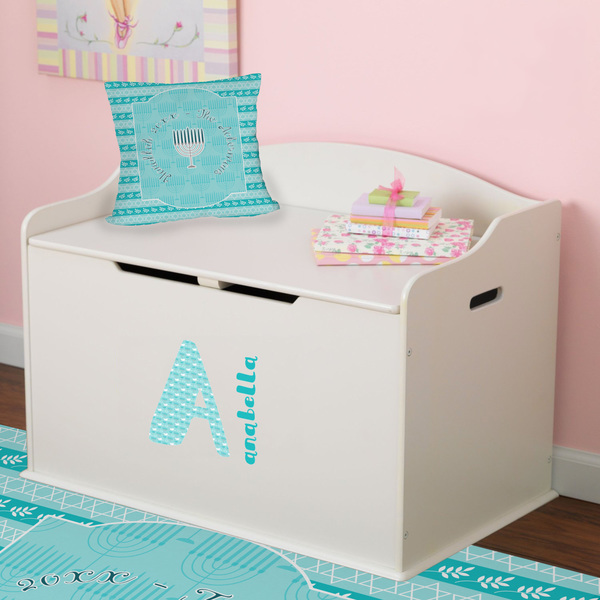 Hanukkah Wall Name & Initial Small on Toy Chest