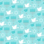Hanukkah Wallpaper & Surface Covering (Peel & Stick 24"x 24" Sample)
