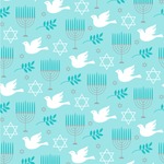 Hanukkah Wallpaper & Surface Covering (Water Activated 24"x 24" Sample)
