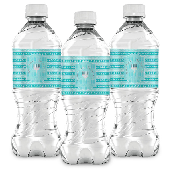 Hanukkah Water Bottle Labels - Front View