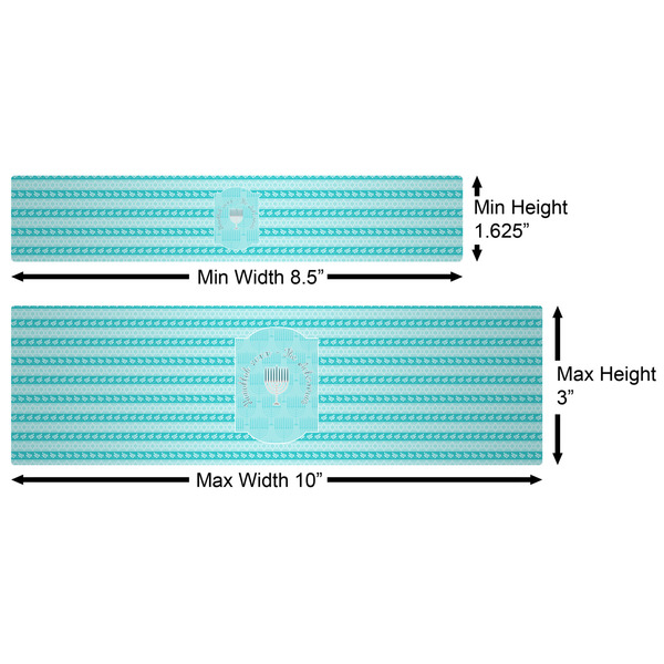 Hanukkah Water Bottle Labels w/ Dimensions