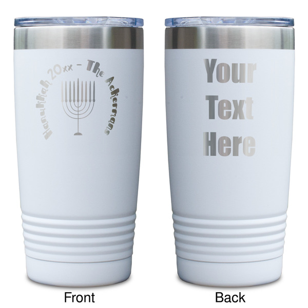 Hanukkah White Polar Camel Tumbler - 20oz - Double Sided - Approval