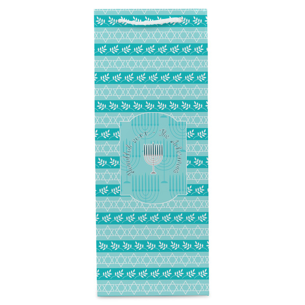 Hanukkah Wine Gift Bag - Matte - Front
