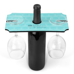 Hanukkah Wine Bottle & Glass Holder (Personalized)