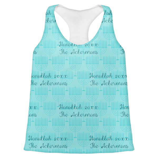 Custom Hanukkah Womens Racerback Tank Top - X Small (Personalized)