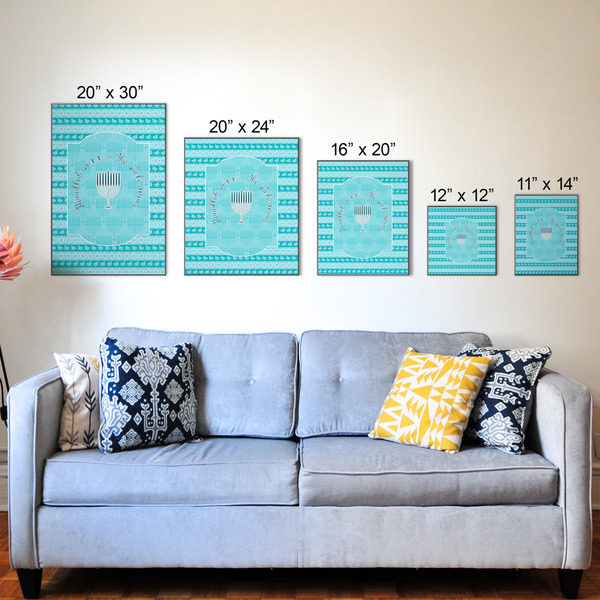 Hanukkah Wood Prints - Size Comparison