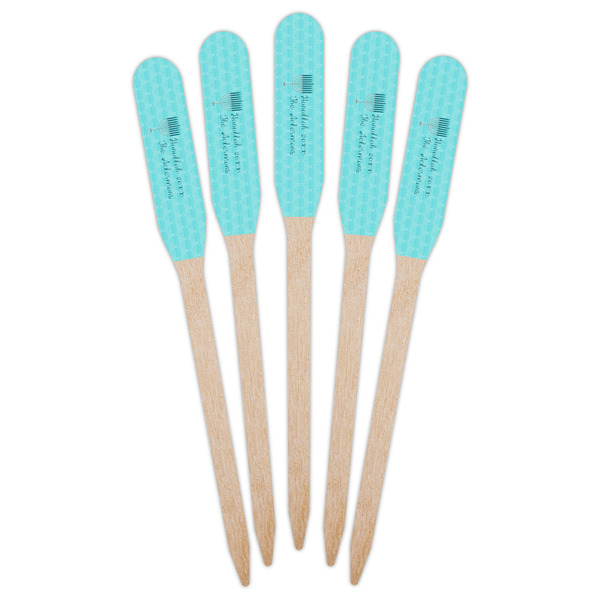 Hanukkah Wooden Food Pick - Paddle - Fan View