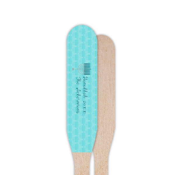 Hanukkah Wooden Food Pick - Paddle - Single Sided - Front & Back