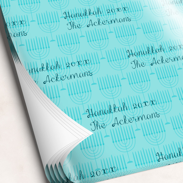 Custom Hanukkah Wrapping Paper Sheets (Personalized)