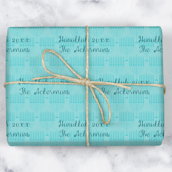Hanukkah Wrapping Paper Roll - Matte - Wrapped Box