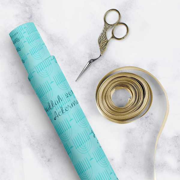 Hanukkah Wrapping Paper Rolls - Lifestyle 1