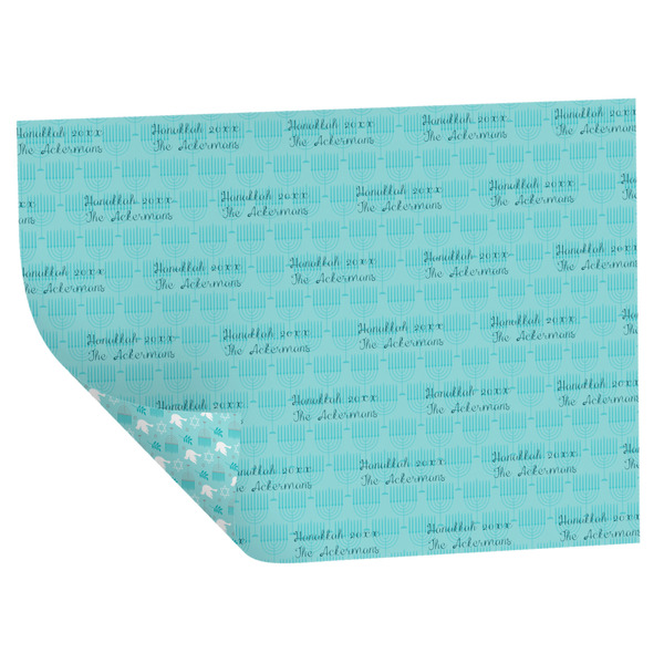 Hanukkah Wrapping Paper Sheet - Double Sided - Folded