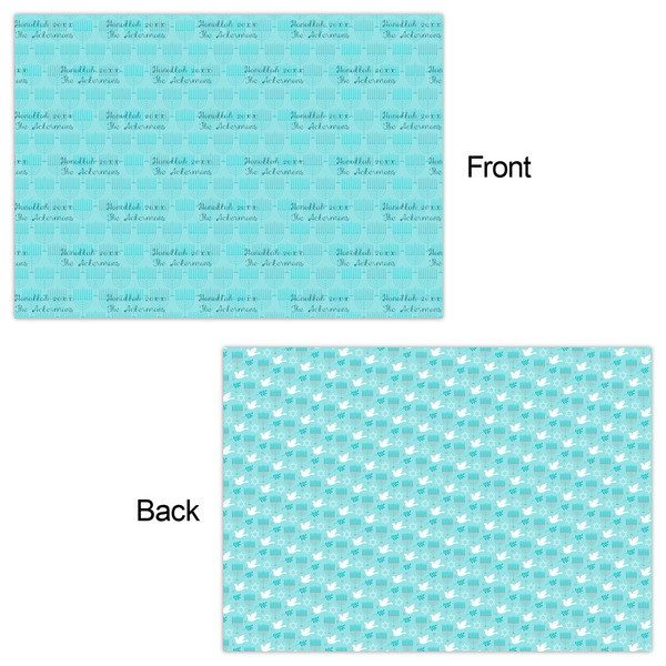 Hanukkah Wrapping Paper Sheet - Double Sided - Front & Back