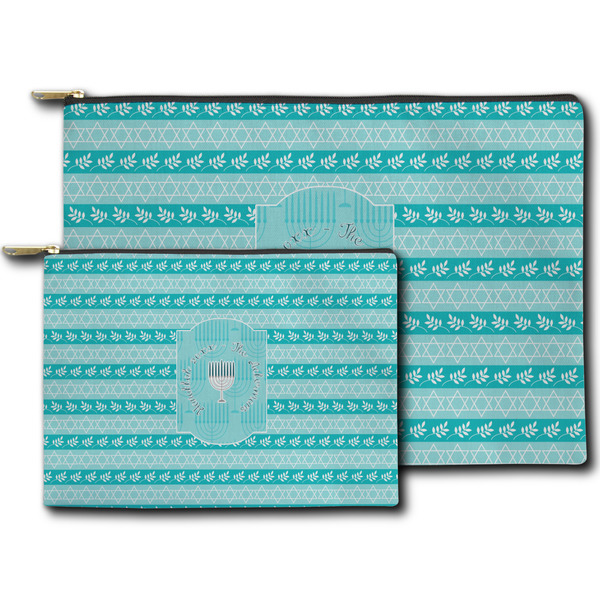 Hanukkah Zippered Pouches - Size Comparison