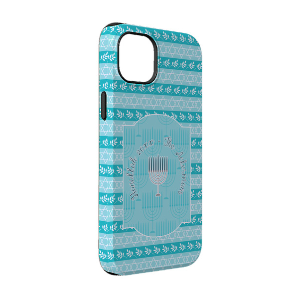 Custom Hanukkah iPhone Case - Rubber Lined - iPhone 14 (Personalized)