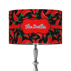Chili Peppers 12" Drum Lamp Shade - Fabric (Personalized)
