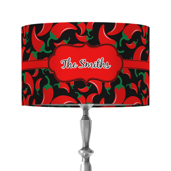 Custom Chili Peppers 12" Drum Lamp Shade - Fabric (Personalized)