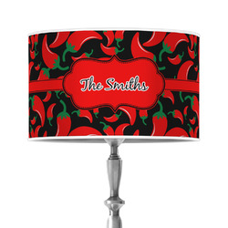 Chili Peppers 12" Drum Lamp Shade - Poly-film (Personalized)