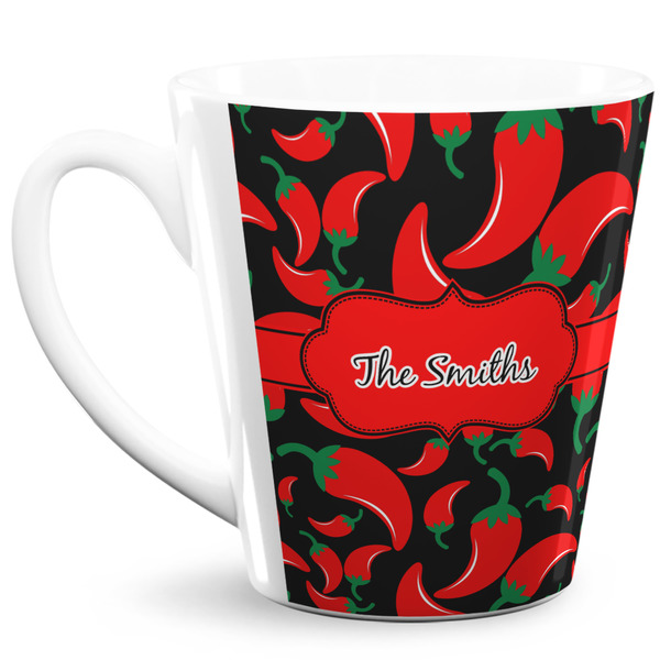 Custom Chili Peppers 12 Oz Latte Mug (Personalized)