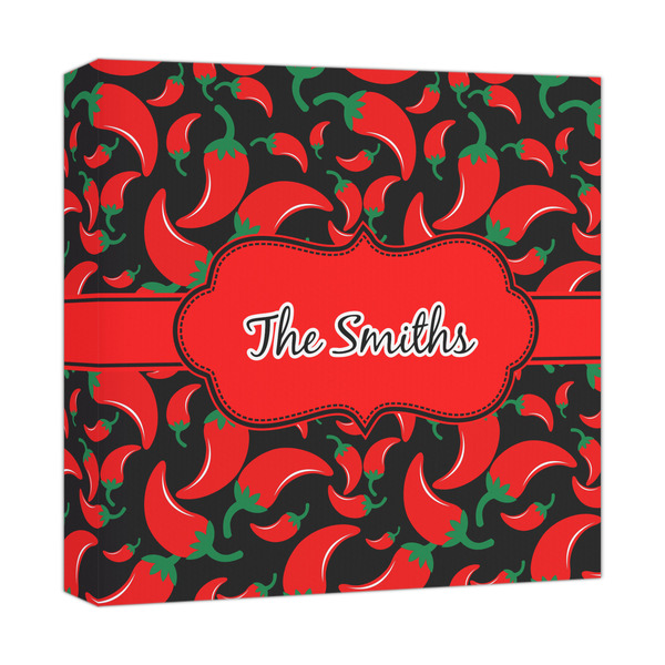 Custom Chili Peppers Canvas Print - 12x12 (Personalized)