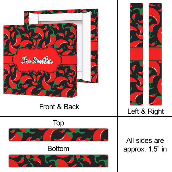 Chili Peppers 12x12 - Canvas Print - Approval