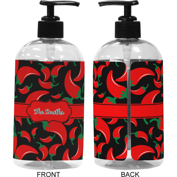 Chili Peppers 16 oz Plastic Liquid Dispenser (Approval)