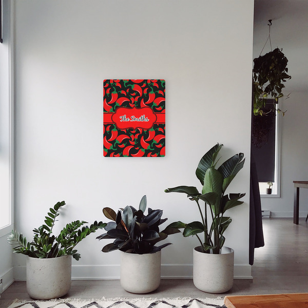 Chili Peppers 16x20 - Canvas Print - In Context