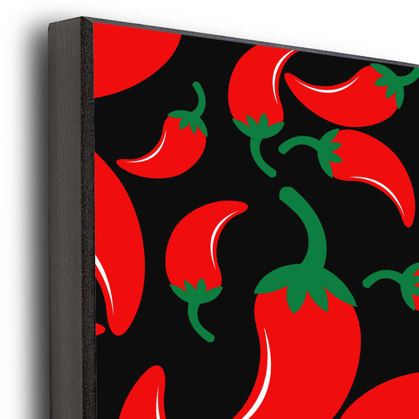 Chili Peppers 16x20 Wood Print - Closeup