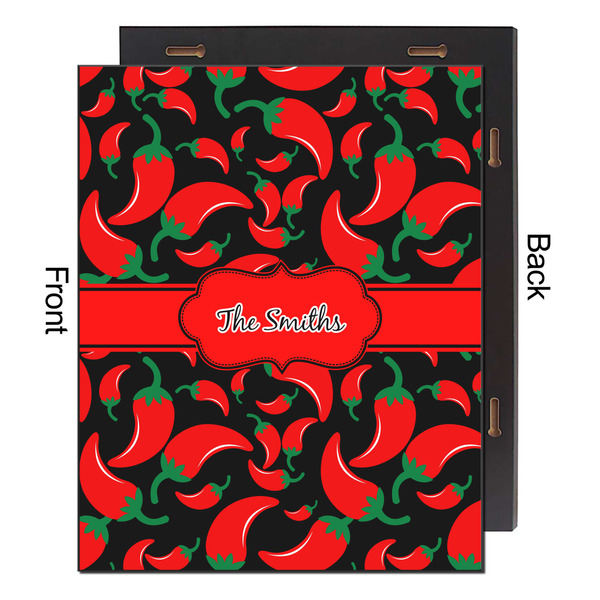 Chili Peppers 16x20 Wood Print - Front & Back View