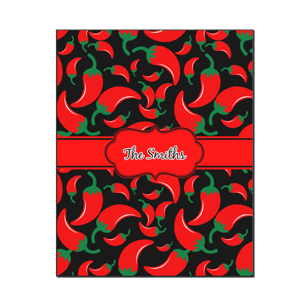 Custom Chili Peppers Wood Print - 16x20 (Personalized)