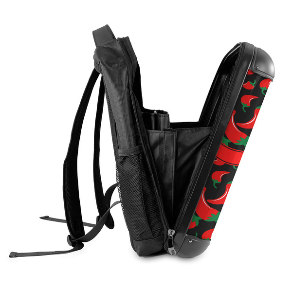 Chili Peppers 18" Hard Shell Backpacks - SIDE OPEN